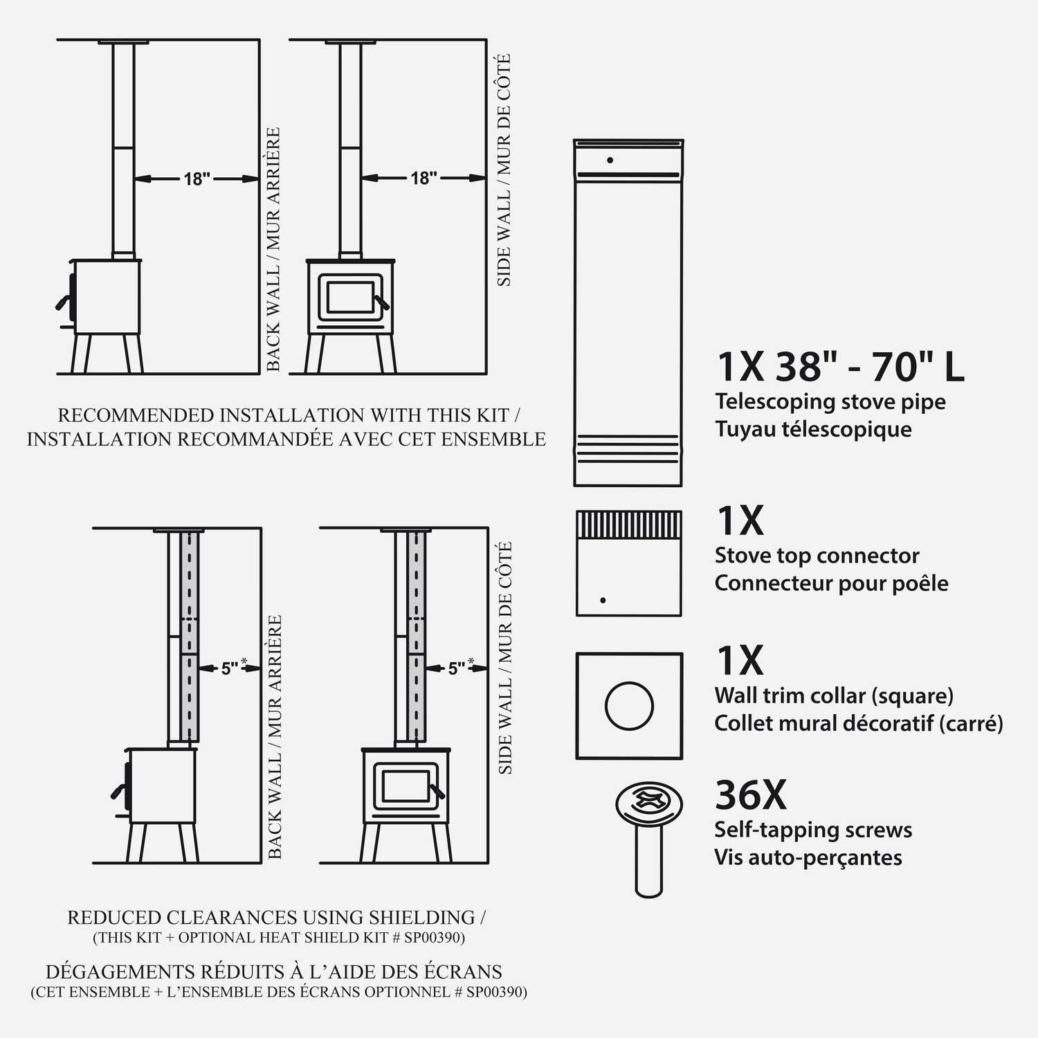 SP00370 Single Wall Stove Pipe Englander sp00370-single-wall-stove-pipe-englander